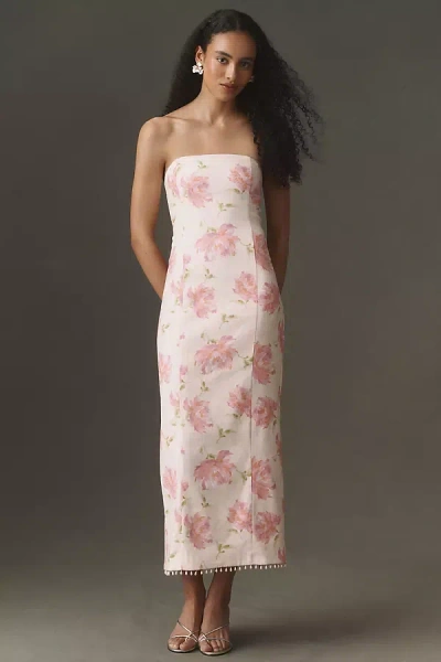 Bhldn Deco Column Midi Dress In Pink