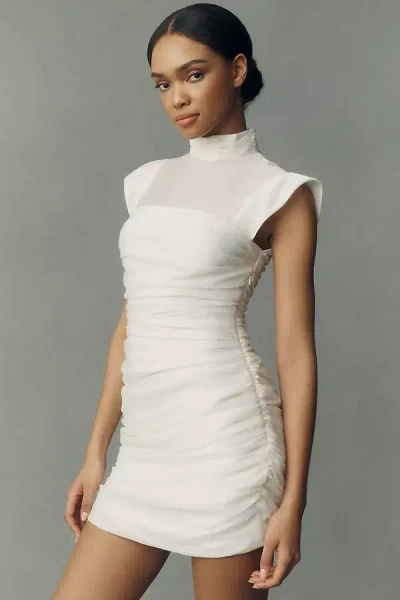 Bhldn Draped Lini Mini Dress In White