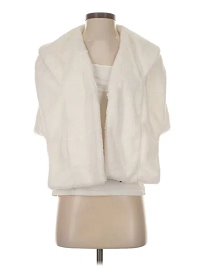 Pre-owned Bhldn Faux Fur Vest In White