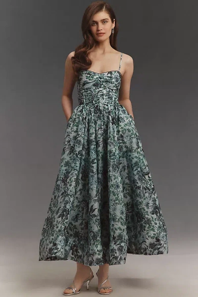 Bhldn Floral Bustier Midi Dress In Multi