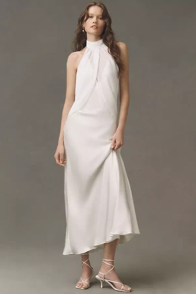 Bhldn Halter Maxi Slip Dress In White