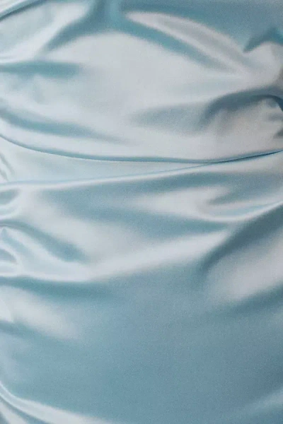 Bhldn High Shine Satin Small Sky Swatch In Blue