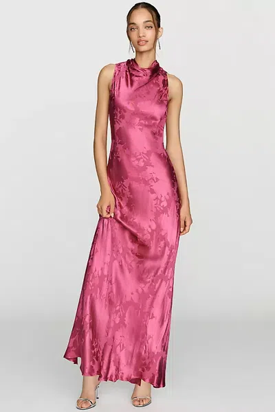 Bhldn High-neck Slip Maxi Dress In Pink