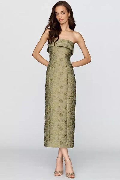 Bhldn Jacquard Maxi Dress In Green