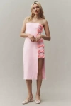 BHLDN LIA STRAPLESS BOW MIDI DRESS