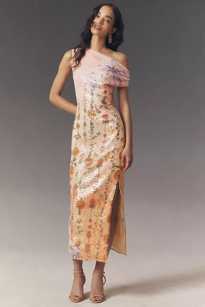 Bhldn Lola Stretch Sequin Long-sleeve Midi Dress In Multi