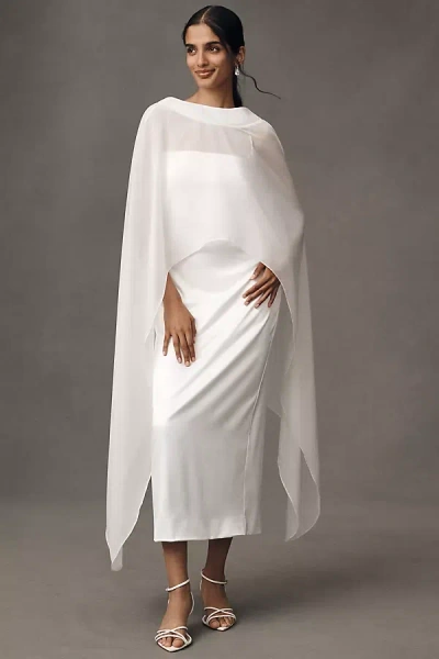 Bhldn Long Sheer Cape In White