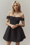 BHLDN LYDIA OFF-THE-SHOULDER CORSET MINI DRESS