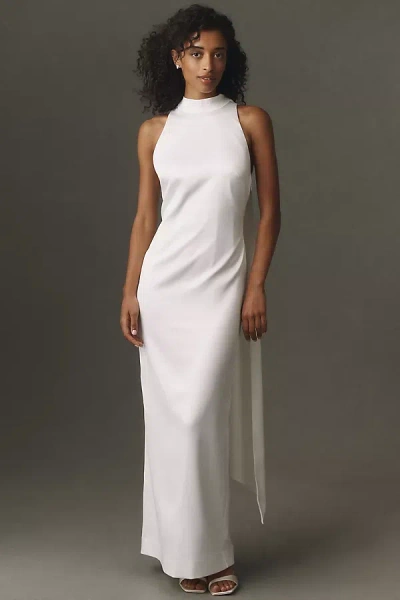 Bhldn Mock-neck Maxi Dress In White