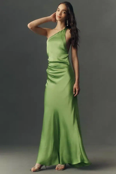 Bhldn One-shoulder Maxi Dress In Green