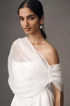 Bhldn Ruched Sheer Cape In White