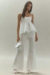BHLDN SATIN FLARED PANTS