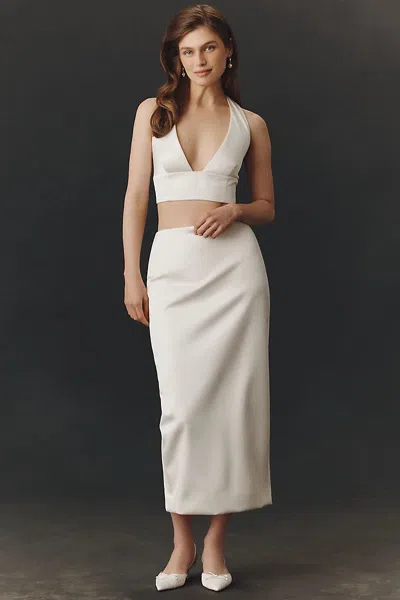 Bhldn Satin Maxi Skirt In Neutral
