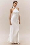 Bhldn Selma Halter-neck Satin Maxi Dress