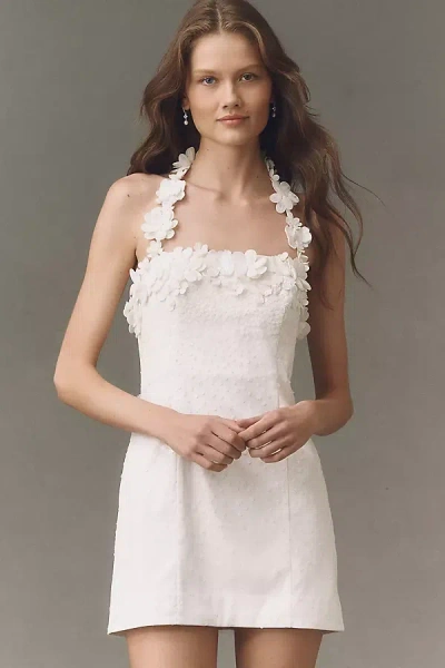 Bhldn Sequin Deco Mini Dress In White