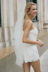 Bhldn Sleeveless Sheer Lace Romper In White