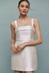 BHLDN SLEEVELESS SQUARE-NECK TAFFETA A-LINE MINI DRESS