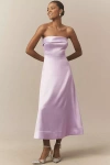 Bhldn Soma Strapless Foldover Midi Dress In Purple