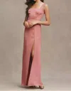 Bhldn Sophia Satin Maxi Dress In Pink In Pink