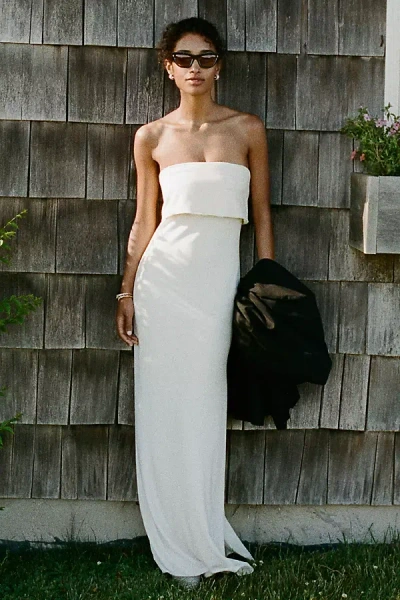 Bhldn Strapless Column Maxi Dress In Ivory