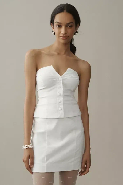 Bhldn Strapless Vest Mini Dress In White