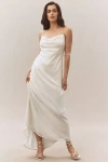 Bhldn Strappy Scoop-neck Sequin Slim Maxi Dress In White