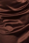 Bhldn Stretch Satin Small Chocolate Swatch In Brown