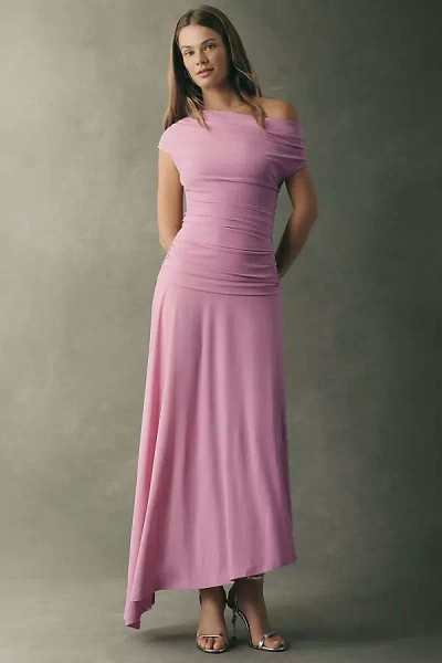 Bhldn Tara One-shoulder Maxi Dress In Pink