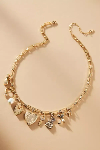 Bhldn Wedding Charm Necklace In Gold