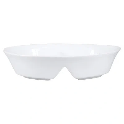 Bia Cordon Bleu 10.5" Divided Oval Serving Bowl In White