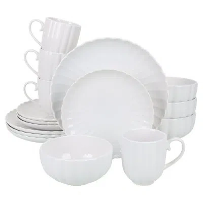Bia Cordon Bleu 16-piece, Petal Dinnerware Set, White In 8