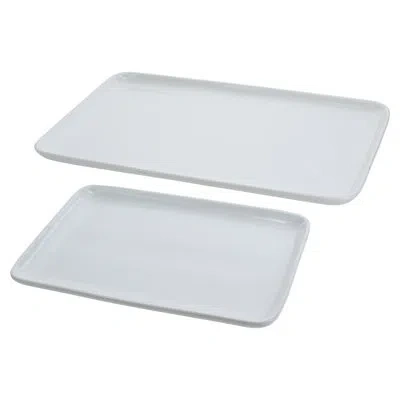 Bia Cordon Bleu 2-piece, Vail Rectangular Platter Set, Rectangular Platter, 10.375", Rectangular Platter, 16", White