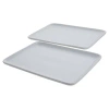 Bia Cordon Bleu 2-piece, Vail Rectangular Platter Set, Rectangular Platters, 10.375", White In White