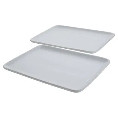 Bia Cordon Bleu 2-piece, Vail Rectangular Platter Set, Rectangular Platters, 10.375", White