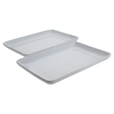 Bia Cordon Bleu 2-piece, Vail Rectangular Platter Set, Rectangular Platters, 13", White