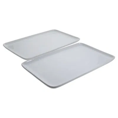 Bia Cordon Bleu 2-piece, Vail Rectangular Platter Set, Rectangular Platters, 16", White