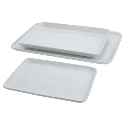 Bia Cordon Bleu 3-piece, Vail Rectangular Platter Set, Rectangular Platter, 10.375", Rectangular Platter, 13", Recta In White