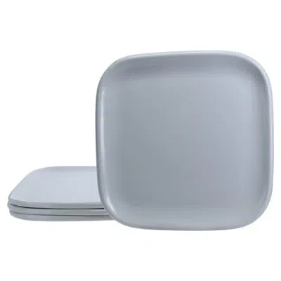 Bia Cordon Bleu 4-piece, Impulse Square Dinner Plates, 10.23", White In Blue