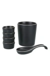 Bia Cordon Bleu 6-piece Ceramic Counter Top Set In Black