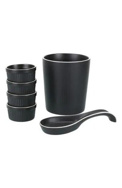 Bia Cordon Bleu 6-piece Ceramic Counter Top Set In Black
