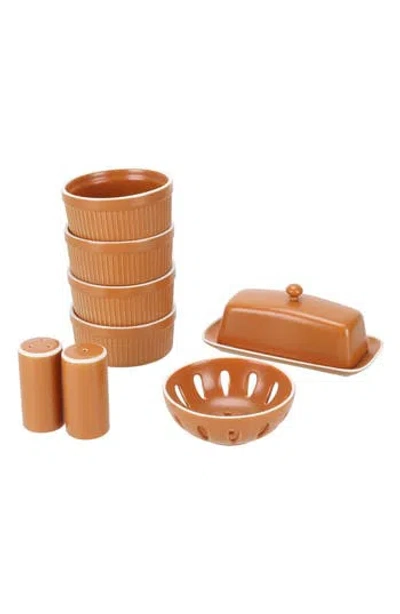 Bia Cordon Bleu 7-piece Terracotta Tabletop Dishes In Animal Print