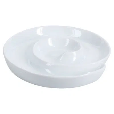 Bia Cordon Bleu 8-ounce Porcelain Swirl Serve Dish In White