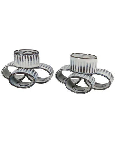 Bia Cordon Bleu 8pc Colonnade Napkin Ring Set