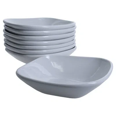 Bia Cordon Bleu 8-piece, Impulse Square Dinner Bowls Set, 7.875", White