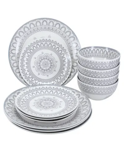 Bia Cordon Bleu Arabesque 12-piece Dinnerware Set, Service For 4 In Stone