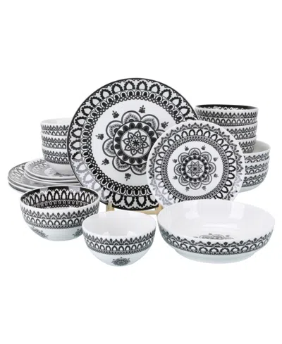 Service De Table 24 Pièces Arabesque Bleu - Porcelaine Porland - Pour 6 Personnes