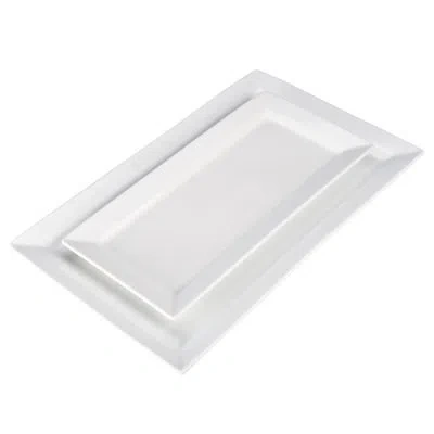 Bia Cordon Bleu Bia Cordon Nouveau Porcelain Rectangular Platter In White
