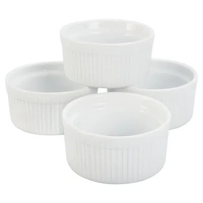Bia Cordon Bleu Classic 6-ounce Individual Size Porcelain Ramekin Dish In White