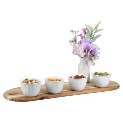 Bia Cordon Bleu Classic 7-ounce Porcelain Ribbed Custard Cup In White