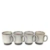 Bia Cordon Bleu Colonnade Mugs, Set Of 4 In Gray